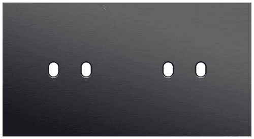 Plaque de recouvrement double, horizontale 71 mm d'entraxe, pour des fonctions de commutation double, couleur Niko Toggle alu black brushed vue 1