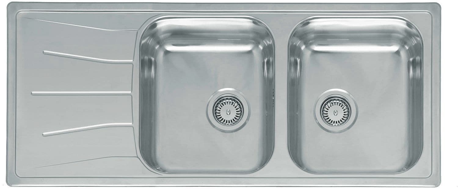 EVIER ENCASTRER DIPLOMAT ECO REGINOX 2 BAC+EGOUTTOIR 116X50 INOX vue 1