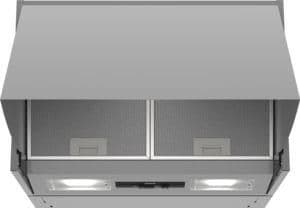 Hotte IQ100 Intégrable 60cm, Silver, 3 niveaux, 625m³ / h, 70dB, boutons-poussoirs, 2 PC, Led 3W E14 vue 1