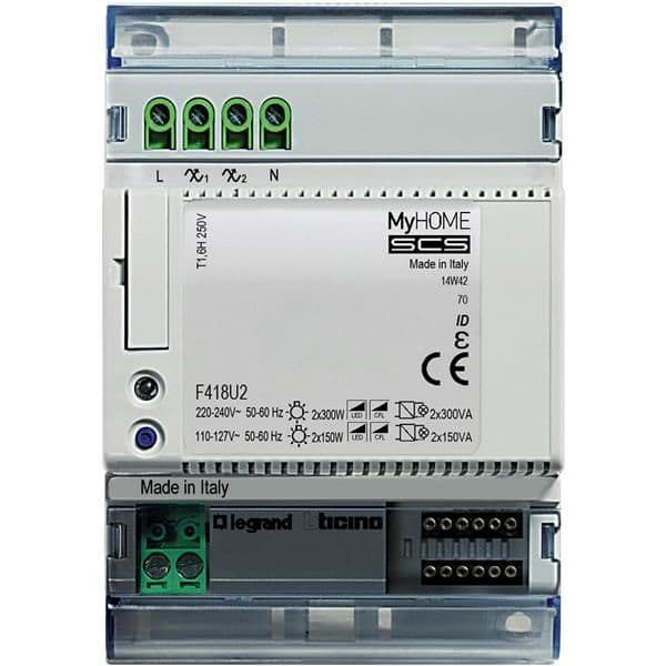 MyHome - variateur universel pour Led - 4 din - 2 sorties vue 1