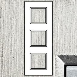 LivingLight - plaque rectangulaire 3 x 2 modules 71mm Acier brossé vue 1
