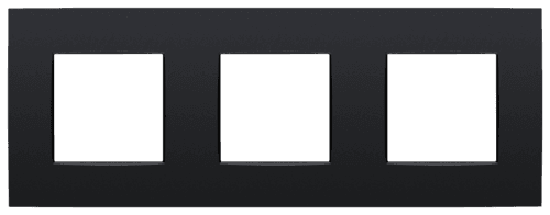 Plaque de recouvrement triple, entraxe de 71 mm, couleur Niko Intense matt black coated vue 1