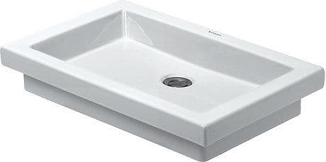 LAVABO 2ND FLOOR DURAVIT 58CM SANS TROU ROBINET BLANC vue 1