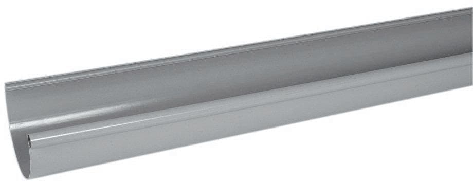 GOUTTIERE PVC 125MM GRISE CLAIRE LONGUEUR 4M vue 1