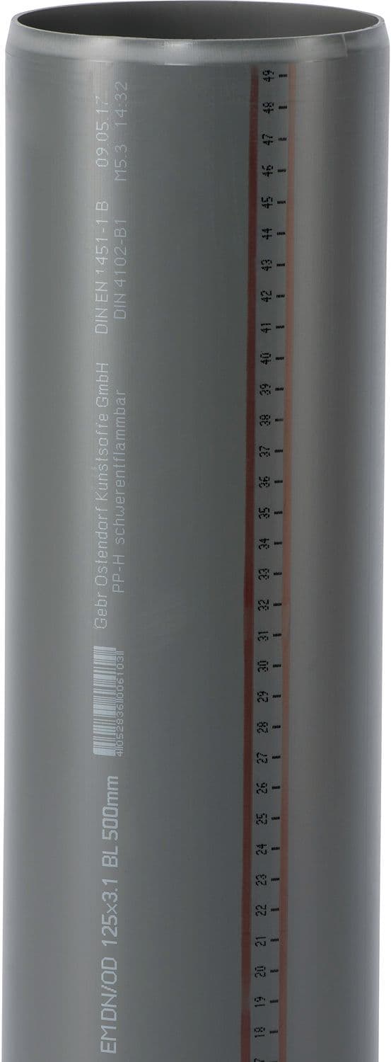 TUBE 125MM 5M P P L.LISSE PP HT-SAFE OSTENDORF vue 1