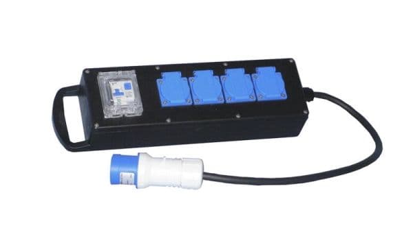 Bloc en caoutchouc 16A 2 x 230V vue 1