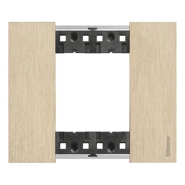 LNow plaque 2 modules Or pour support référence K4702 vue 1