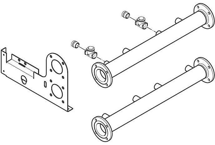 COLLECTEUR HYDRAULIQUE EXTENSION POUR 2-4 CHAUDIERES VAILLANT DN65 vue 1