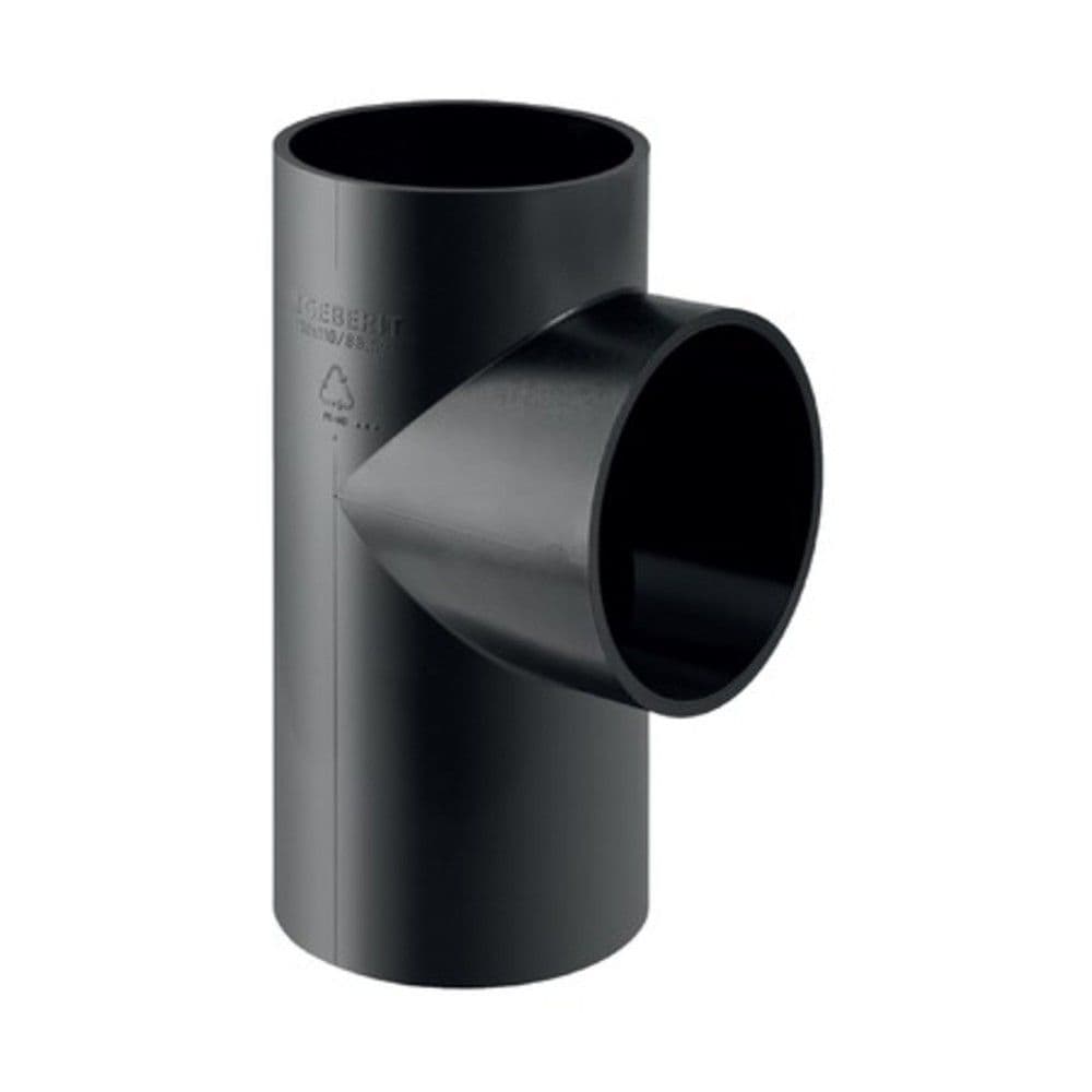 Geberit décharge en PE Té simple 88,5° 75X75 vue 1