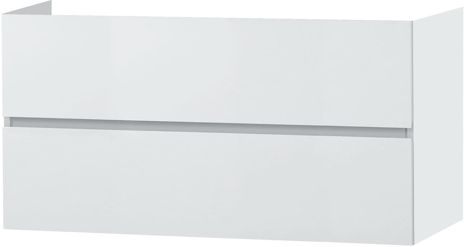SOUS MEUBLE MOLTO 2 TIROIRS 120 POUDRE BLANC vue 1