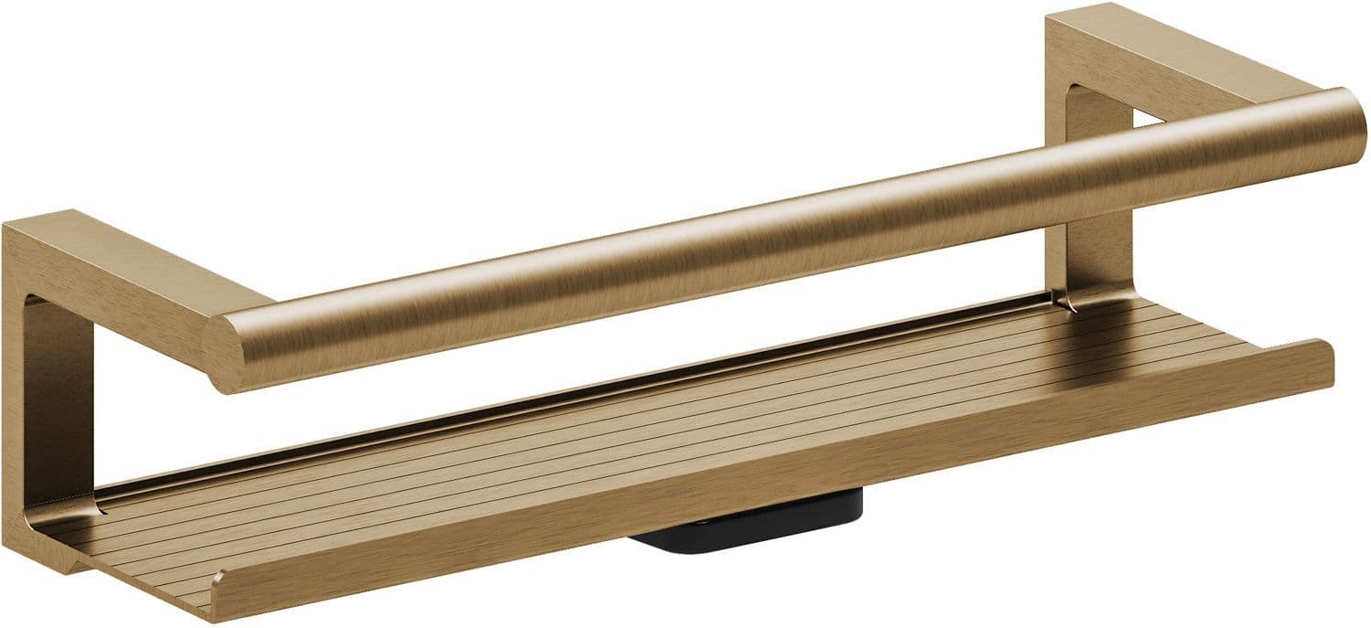 PORTE-BOUTEILLE/EPONGE AVEC RACLETTE LAVE-VITRE ARCHITECT S+ COSMIC OR BROSSE PVD vue 1