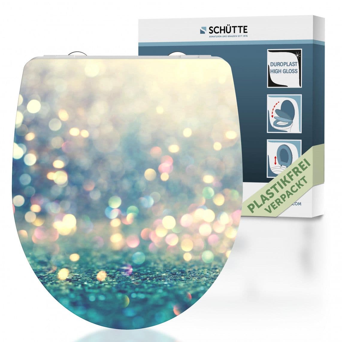 82587 abattant WC en Duroplast HG MAGIC LIGHT, avec frein de chute et déclipsable vue 1