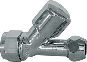 ROBINET D'ARRÊT DROIT SCHELL 2X SERRAGE 15-10MM CHROME vue 1