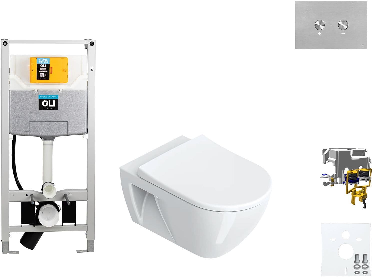 WALLFIX OLI WC SUSPENDU SFERA ECO CATALANO BLINK INOX vue 1