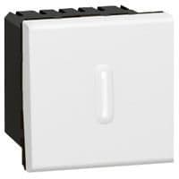 Mosaic interrupteur temporisé 2 fils Led 2 modules Blanc vue 1