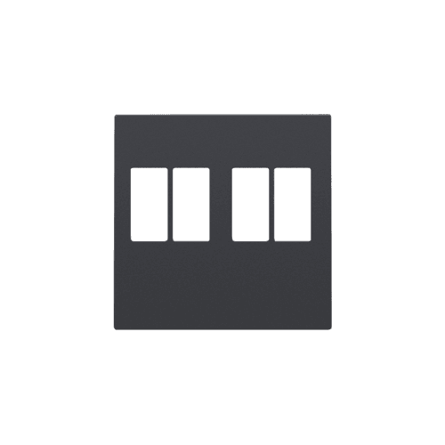 Set de finition pour prise double pour haut-parleur, couleur anthracite coated vue 1