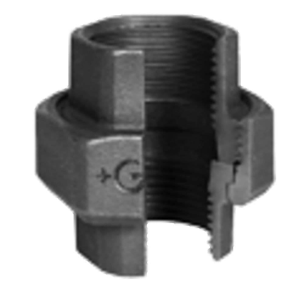 RACCORD UNION PLAT NOIR 1"FF vue 1