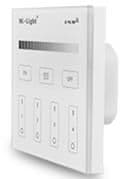Emetteur RF 4 zones panel remote dimmable encastré 240V 86 x 86 x 29mm vue 1
