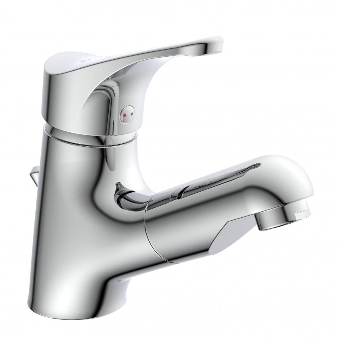 22150 ATTICA Mitigeur lavabo, chromé, avec douchette à cheveux extractible vue 1