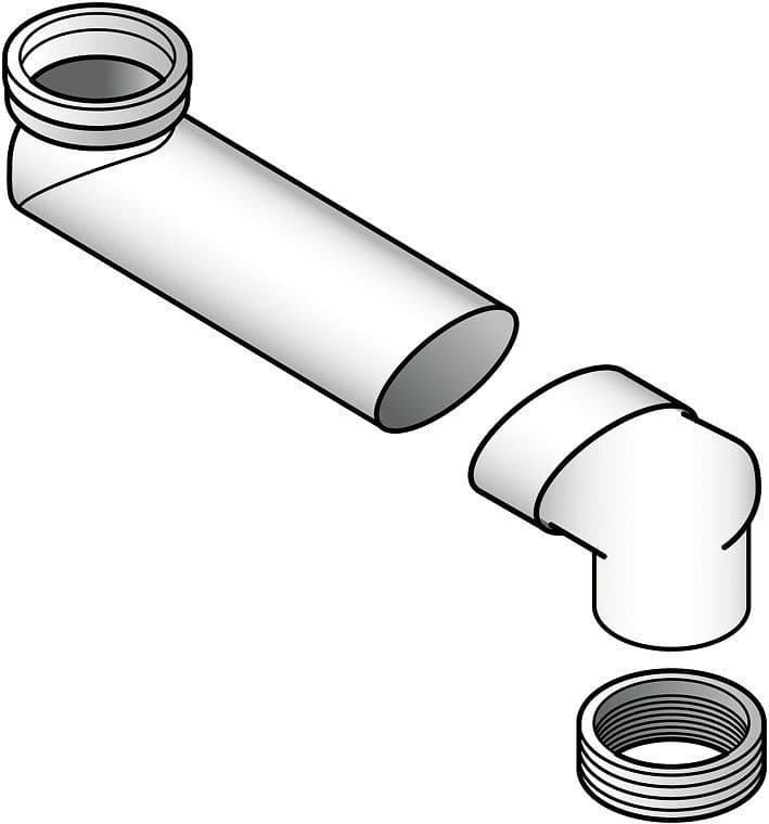 COUDE D'EVACUATION SAILLIE GEBERIT 90/110 PVC GRIS vue 1