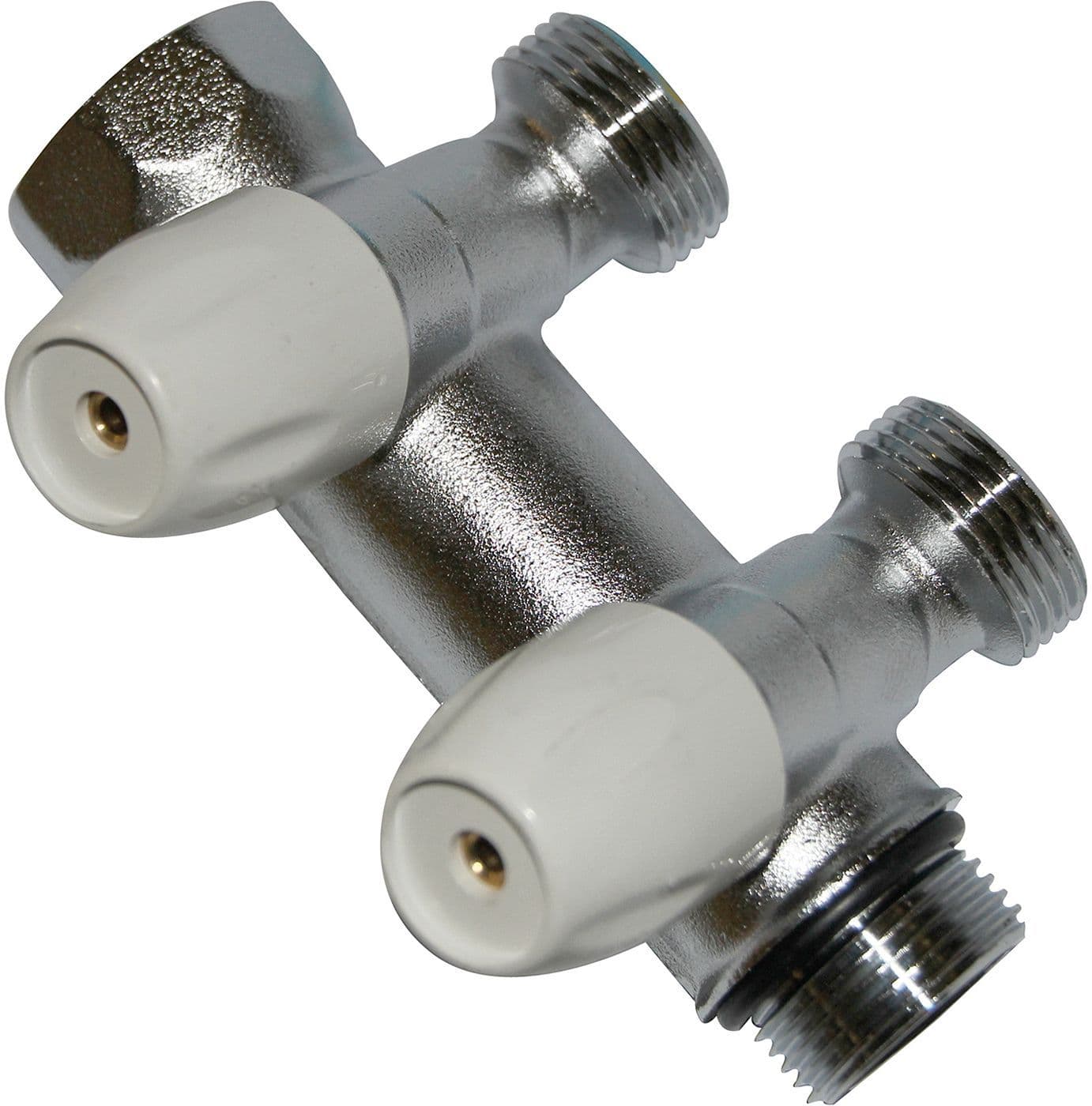 COLLECTEUR EUROCONE 3/4"MF + 4X ROBINET D'ARRET EUROCONE ROUGE/BLEU vue 1