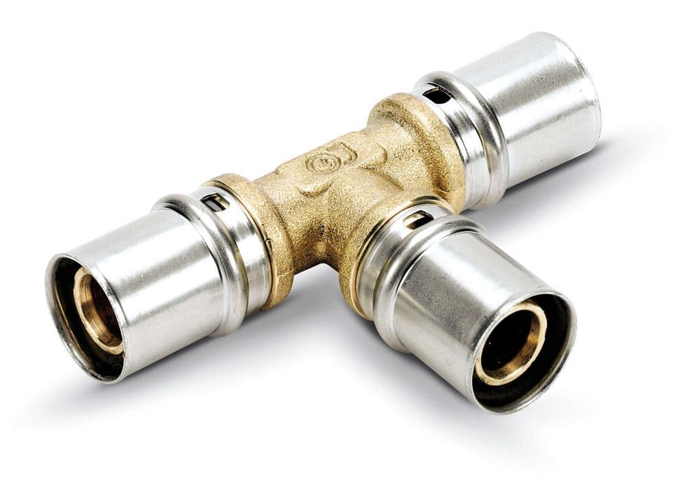 SYSTEMPEX Té réduit tube alu raccord à sertir 40-32-40 vue 1