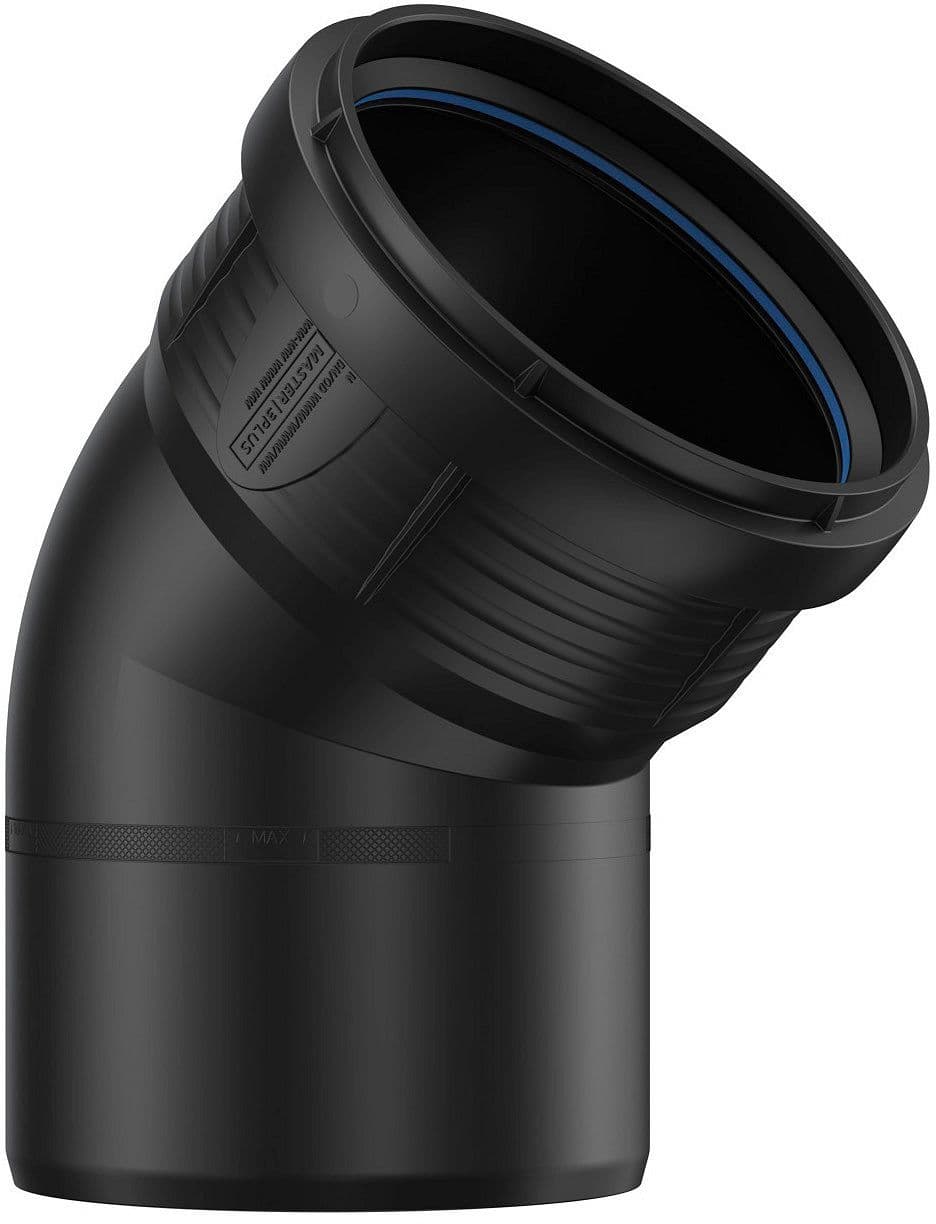 COUDE PP 45°MF 125MM NOIR vue 1