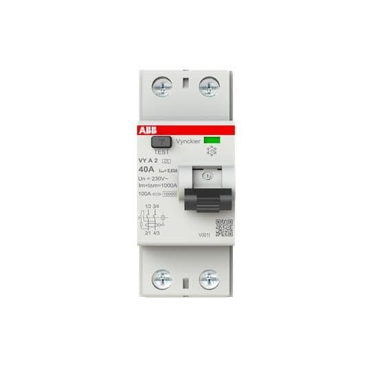 Interrupteur différentiel VY 2 pôles 40A 30mA type A vue 1