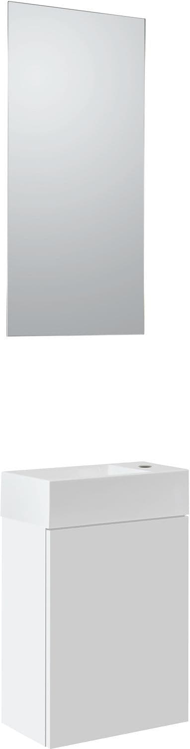 LAVE-MAINS PURO MINI 1 PORTE BLANC 40 SOLID MIROIR/ECLAIRAGE vue 1