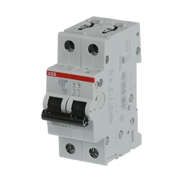 Disjoncteur bipolaire 10kA S202M courbe C 20A vue 1
