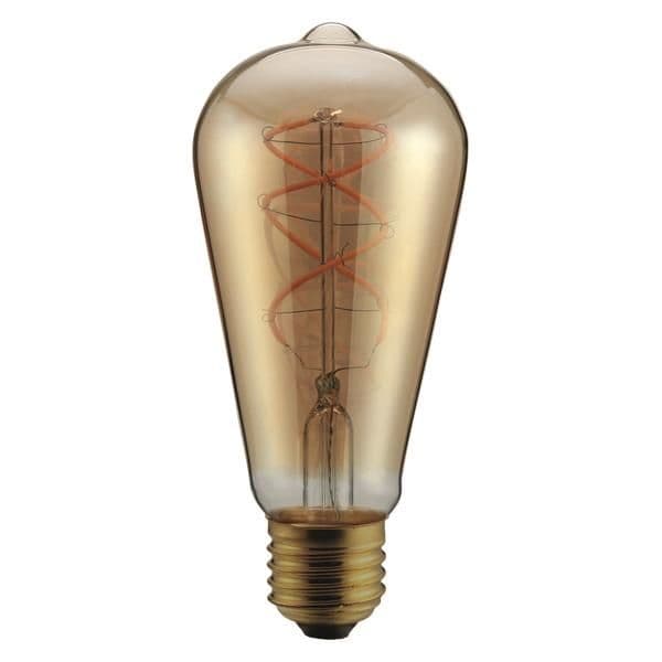 Lampe Led filament 5W St64 dimmable 2000K E27 300lm decor Doré dimmable vue 1