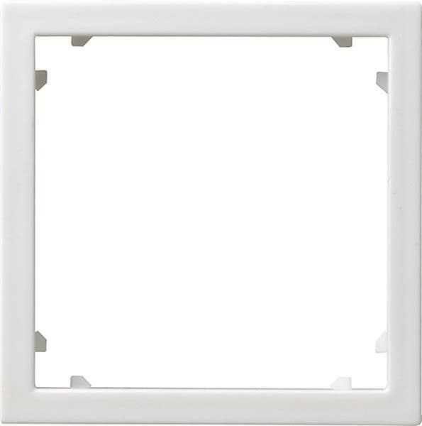 Cadre adaptateur avec découpe carrée pour appareils avec cache (45 x 45mm) Blanc satiné - le cadre vue 1