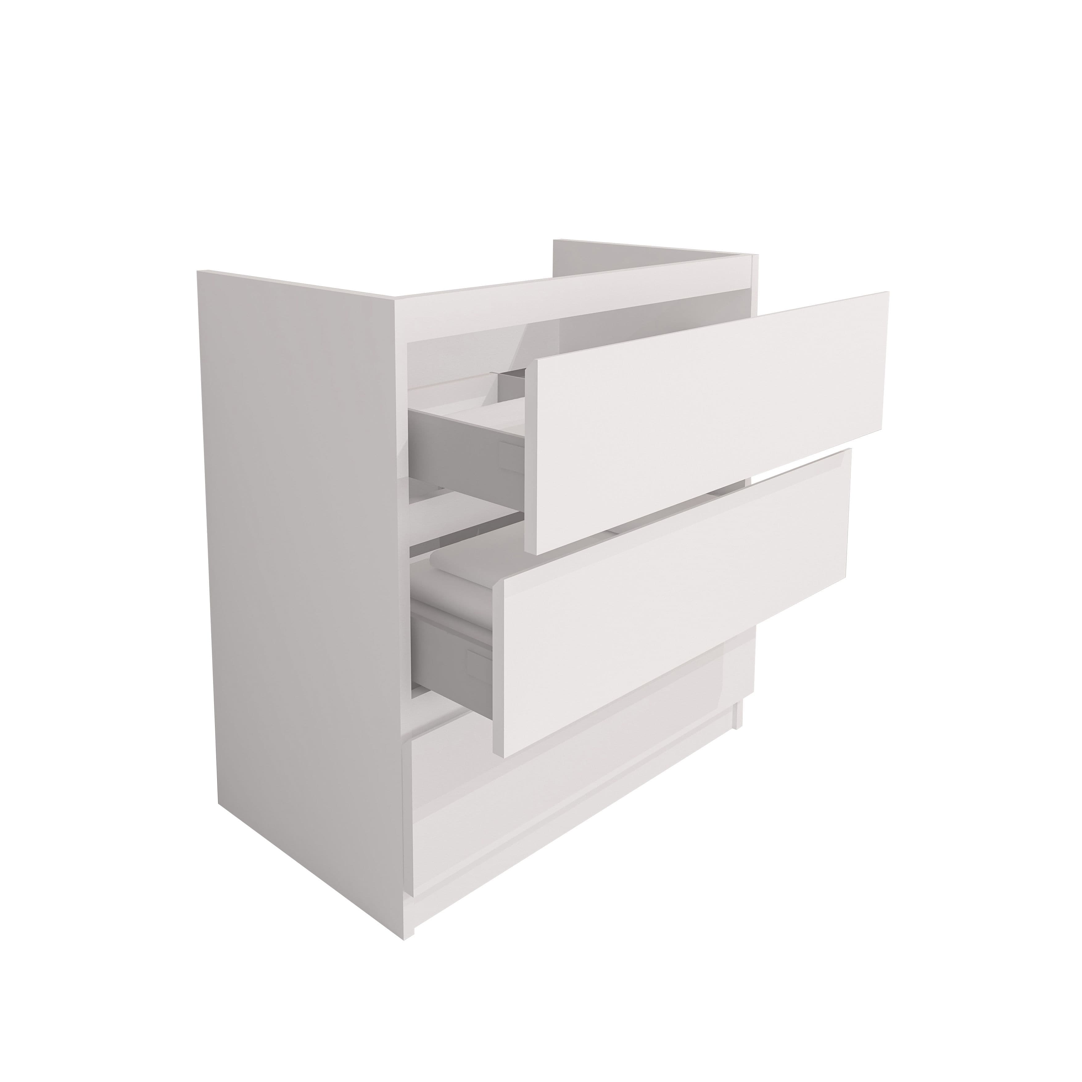 JUPITER MEUBLE SOUS-PLAN (80CM) - BLANC MAT vue 1