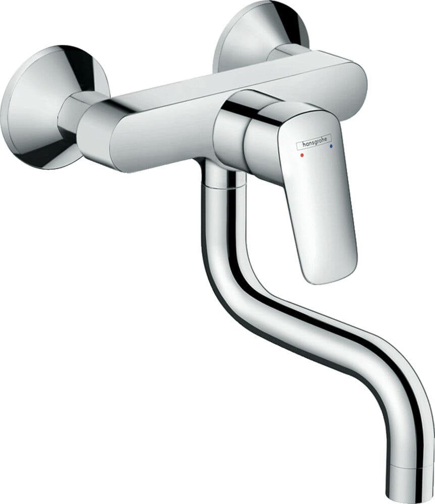 Hansgrohe Logis M31 mitigeur évier monocommande mural 1-Jet chrome vue 1