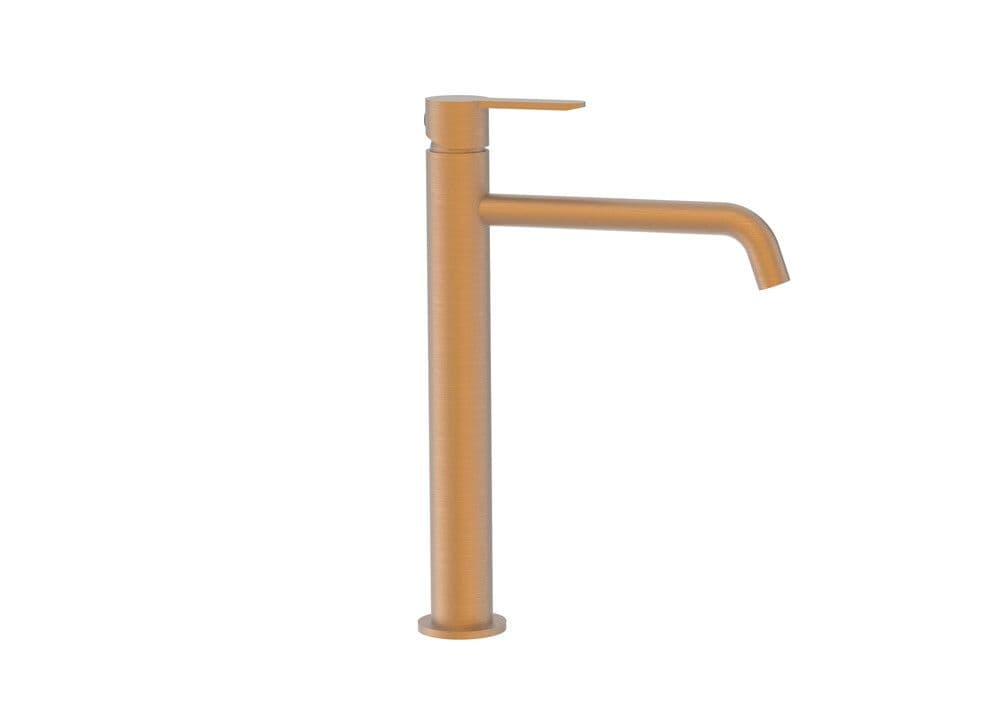 GO Van Marcke Verona mitigeur lavabo avec bec haut or rose brossé vue 1