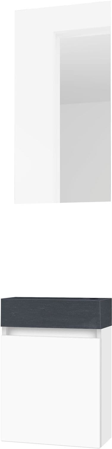 LAVE-MAINS FORM MINI STONE/ 1 PORT/MIROIR BLANC vue 1