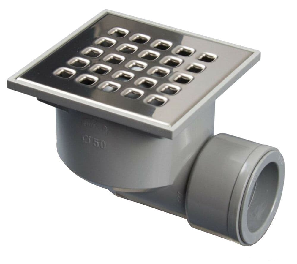 Nicoll douche siphon de sol PVC sortie horizontale vue 1