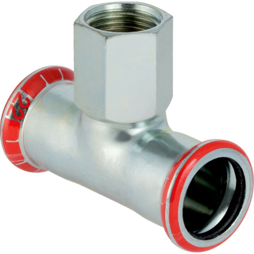 Geberit Mapress acier carbone té avec filetage intérieur 54-1/2"-54 vue 1