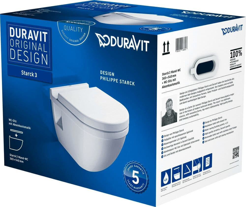 Duravit Starck 3 Pack cuvette suspendue vue 1