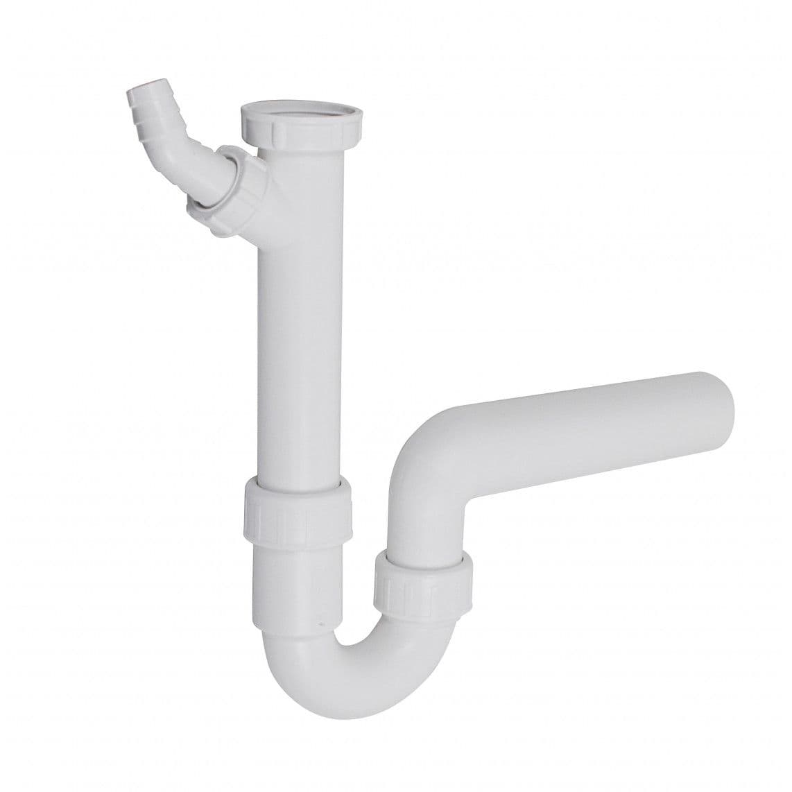 102838 KS VIEGA évier-siphon tubulaire, blanc, 1 1/2" F x 50 mm, avec 3/4" Raccordement de l'appareil vue 1