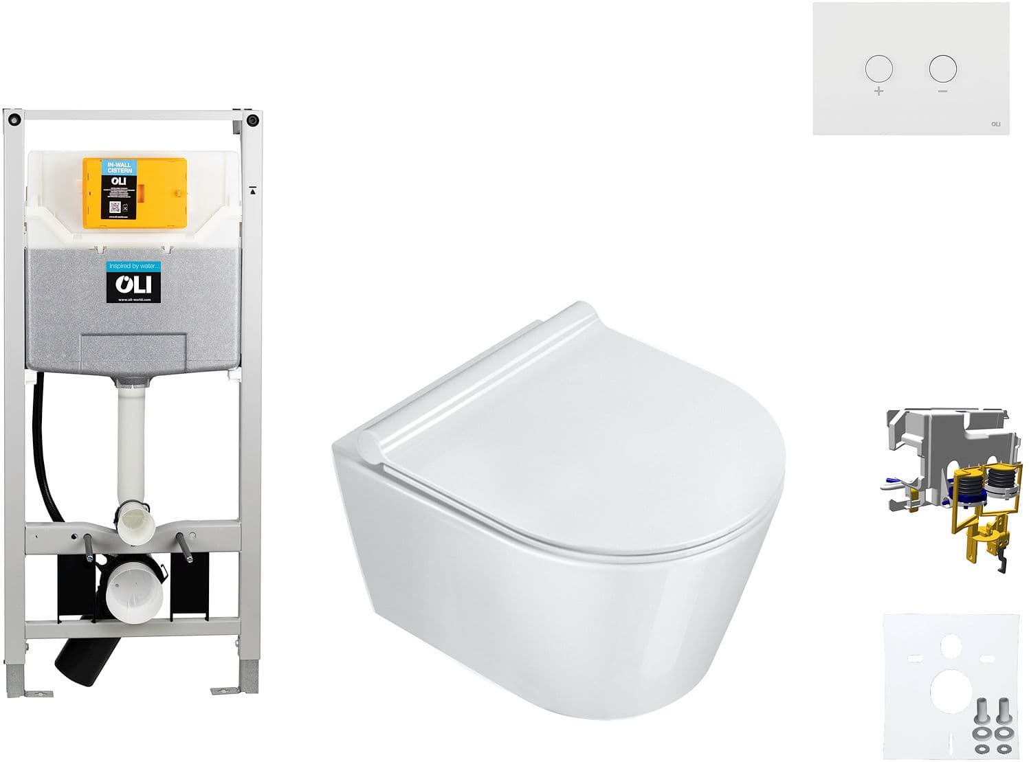 WALLFIX OLI WC SUSPENDU ZERO 46 CATALANO BLINK BLANC vue 1