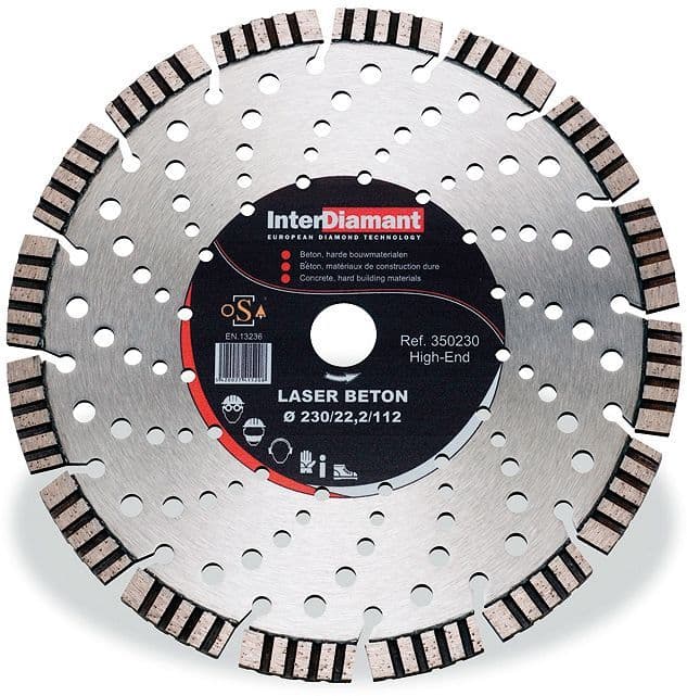 DISQUE DIAMANT LASER BETON 230 vue 1