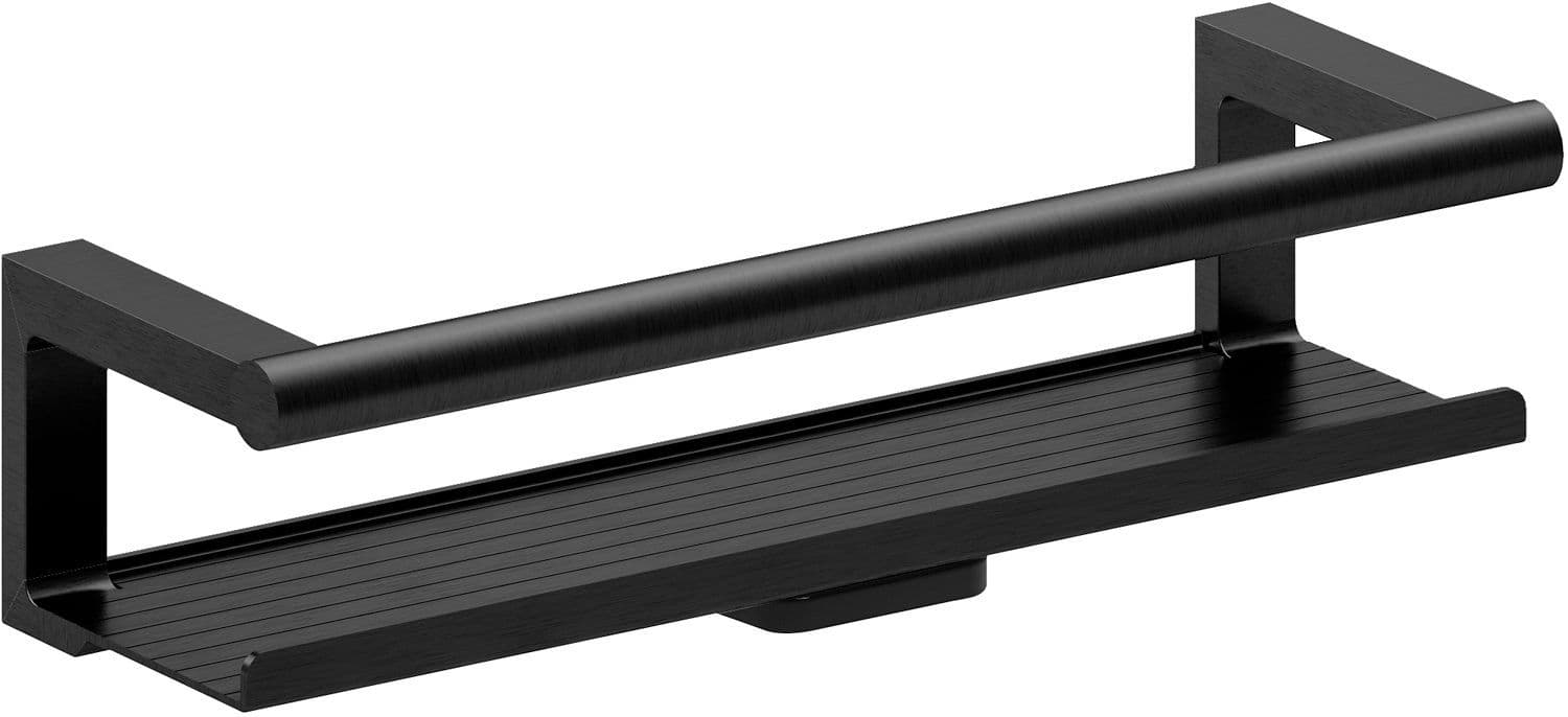 PORTE-BOUTEILLE/EPONGE AVEC RACLETTE LAVE-VITRE ARCHITECT S+ COSMIC NOIR BROSSE PVD vue 1