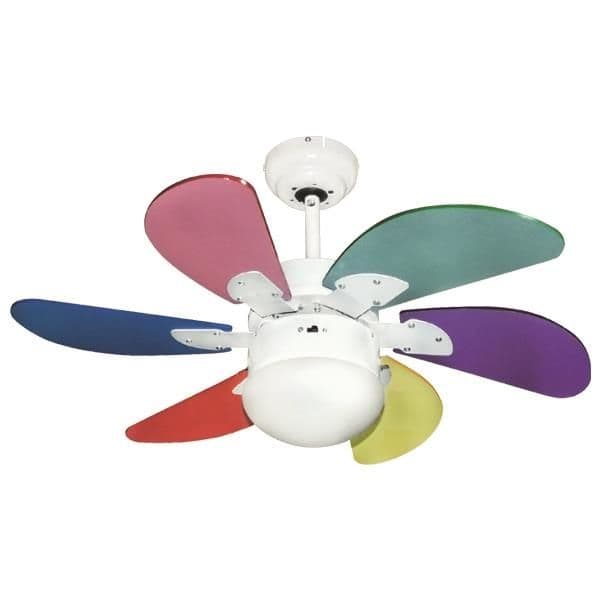 Ventilateur décoratif pour enfants avec 1 lampe E27 et contrôleur diamètre 90 70W vue 1