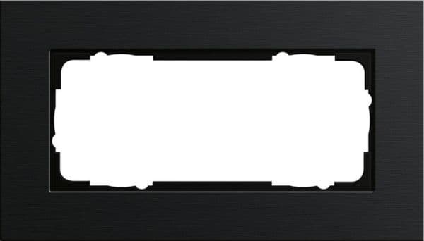 Cadre de finition Gira Esprit Aluminium Noir (anodisé) - Aluminium anodisé vue 1