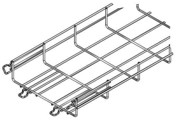 Treillis à câbles encliquetable, hauteur = 54mm, largeur = 300mm, longueur = 3m, électrozingué vue 1