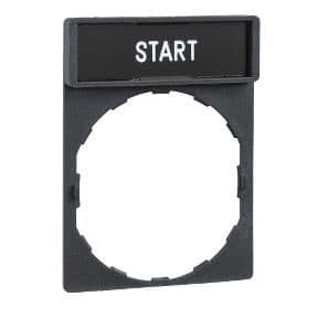 Harmony porte étiquette 30 x 40mm standard - Ø22 - avec étiquette Start vue 1
