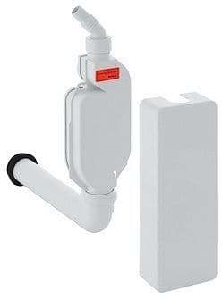 SIPHON MACHINE A LAVER+CACHE PP GEBERIT 40MM BLANC vue 1