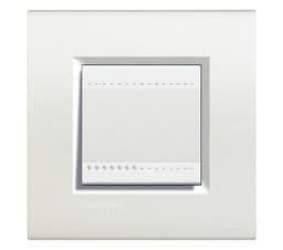 LivingLight - plaque rectangulaire 2 modules Blanc vue 1