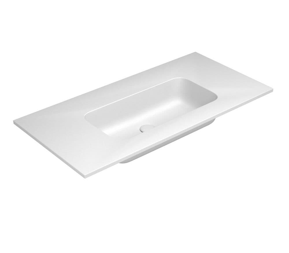 Van Marcke by Falper Fin tablette avec 1lavabo L1005xW505xH143mm blanc mat vue 1